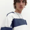 Sudadera de cuello redondo a rayas Sudadera de cuello redondo a rayas