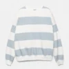 Sudadera de cuello redondo a rayas Sudadera de cuello redondo a rayas