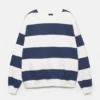 Sudadera de cuello redondo a rayas Sudadera de cuello redondo a rayas