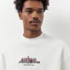 Sudadera de manga corta con bordado