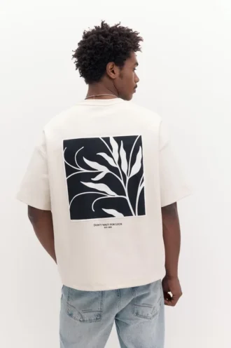 Sudadera de manga corta con eslogan