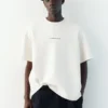 Sudadera de manga corta con eslogan Sudadera de manga corta con eslogan