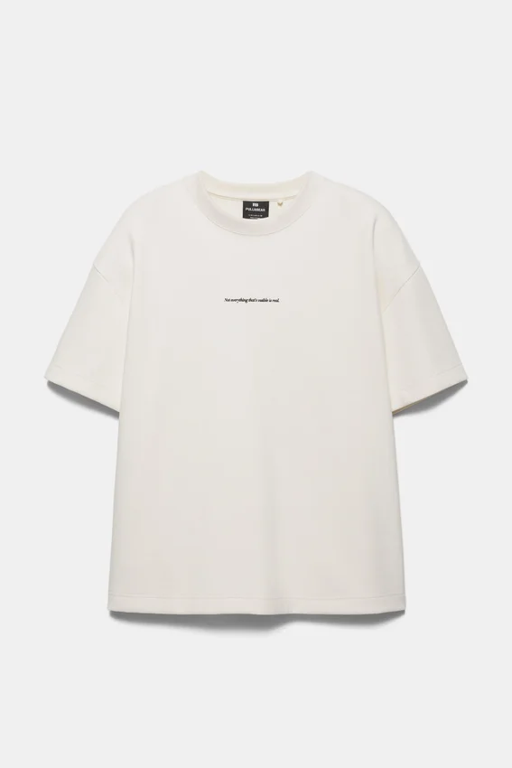 Sudadera de manga corta con eslogan Sudadera de manga corta con eslogan