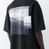 Sudadera de manga corta con estampado fotográfico Sudadera de manga corta con estampado fotográfico