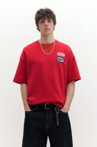 Sudadera de manga corta con parche