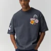Sudadera de manga corta con parches Sudadera de manga corta con parches