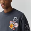 Sudadera de manga corta con parches Sudadera de manga corta con parches