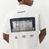 Sudadera de manga corta de corte holgado con estampado gráfico
