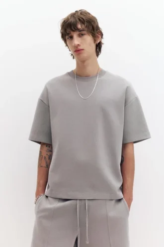 Sudadera de manga corta de punto interlock