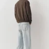 Sudadera marrón con cuello y cremallera Sudadera marrón con cuello y cremallera