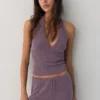 Top halter de crepé Top halter de crepé