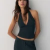Top halter de crepé Top halter de crepé