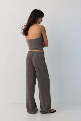 Top halter de crepé