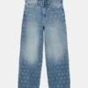 Vaqueros de pierna ancha con estampado de estrellas Vaqueros de pierna ancha con estampado de estrellas