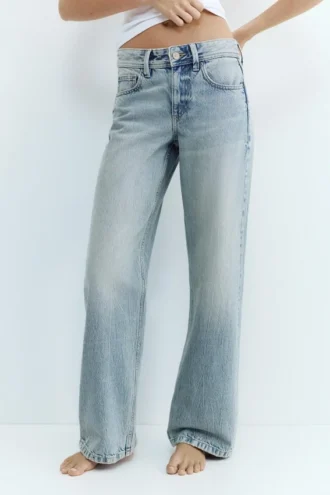 Vaqueros de talle bajo y corte recto