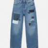 Vaqueros holgados con patchwork Vaqueros holgados con patchwork