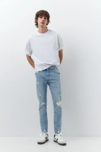 Vaqueros pitillo rotos