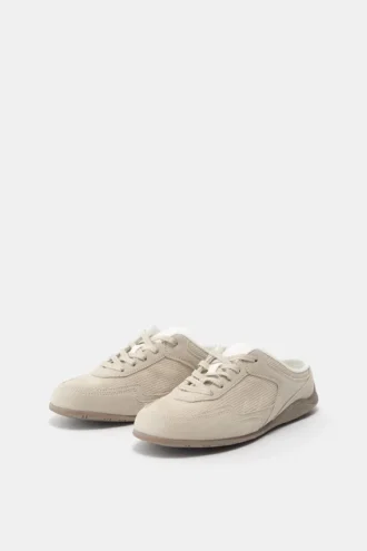 Zapatillas de cuero con talón abierto