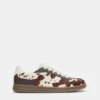 Zapatillas de piel con estampado de vaca