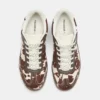 Zapatillas de piel con estampado de vaca