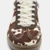 Zapatillas de piel con estampado de vaca