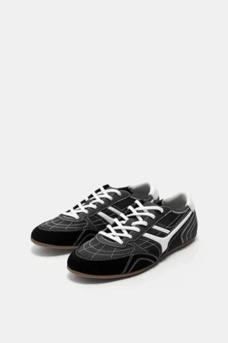 Zapatillas retro con pespuntes