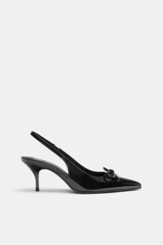 Zapatos de Tacón de charol con lazo