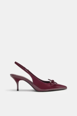 Zapatos de Tacón de charol con lazo