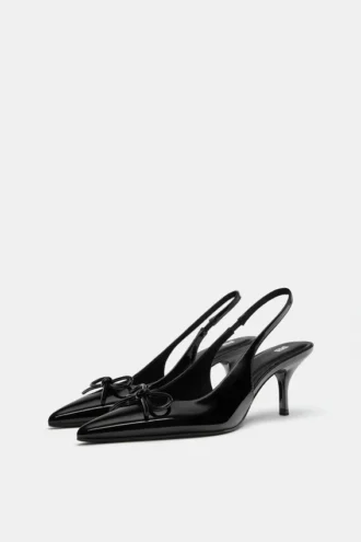 Zapatos de Tacón de charol con lazo