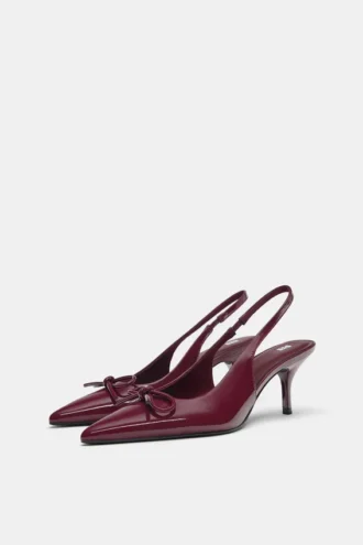 Zapatos de Tacón de charol con lazo