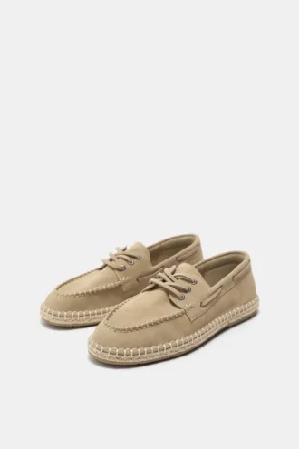 Zapatos náuticos de cuero y yute