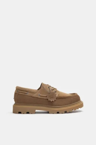 Zapatos náuticos de piel con suela gruesa