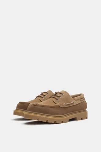Zapatos náuticos de piel con suela gruesa